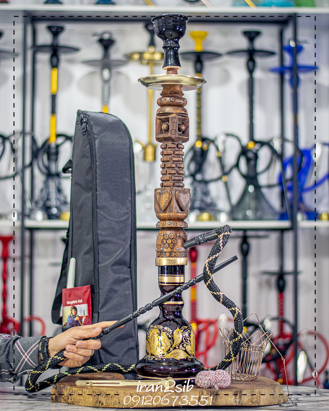  قیمت خرید تنه قلیان چوبی عکس قلیون چوبی فروش قلیان چوبی 